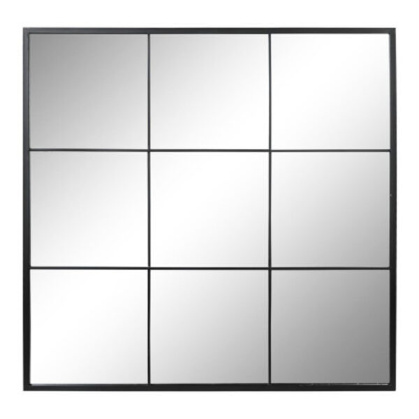 Espejo Ventana 90x90 metal negro